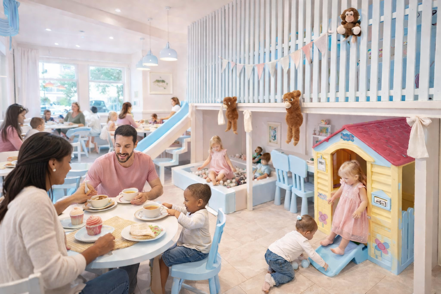 Familien im Flaminigo Café